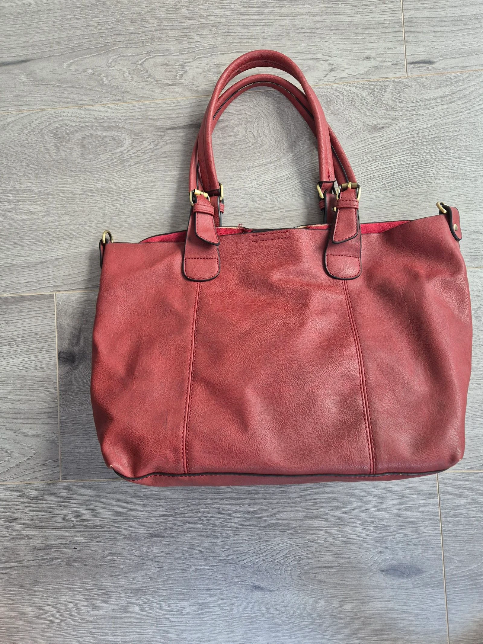 Red Handbag / Shopper – MSK – Spacious Shoulder Bag with Compartments – photo 4